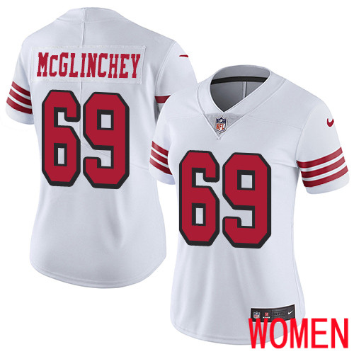 San Francisco 49ers Limited White Women Mike McGlinchey NFL Jersey #69 Rush Vapor Untouchable